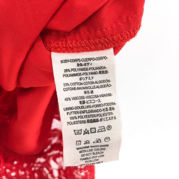 Saylor Anthropologie Women XS Jane Dress Rouge Red Lace Illusion Neck Bodycon - Picture 5 of 6